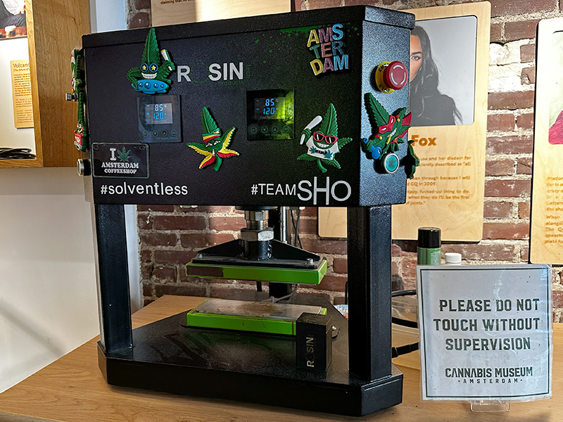 Cannabis Museum Amsterdam - rosin press